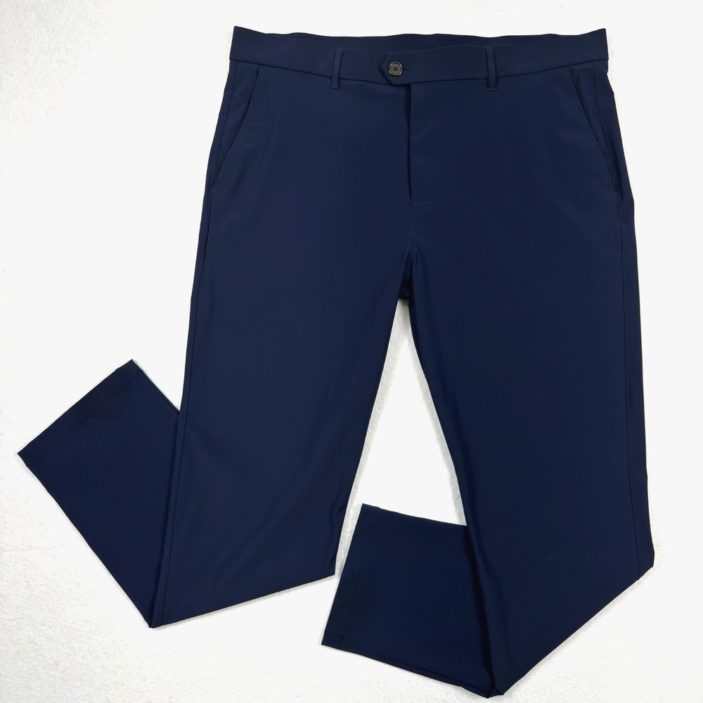 Greyson Montauk Pants Mens 38x32 Navy Performance Trouser Stretch Golf